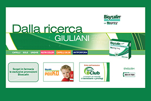 Bioscalin progetto grafico web Bioscalin con Biogenina